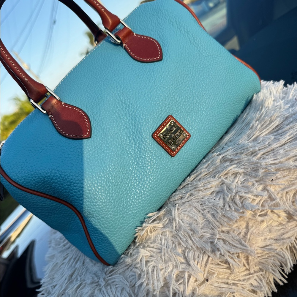 Dooney & Bourke Blue Leather Satchel